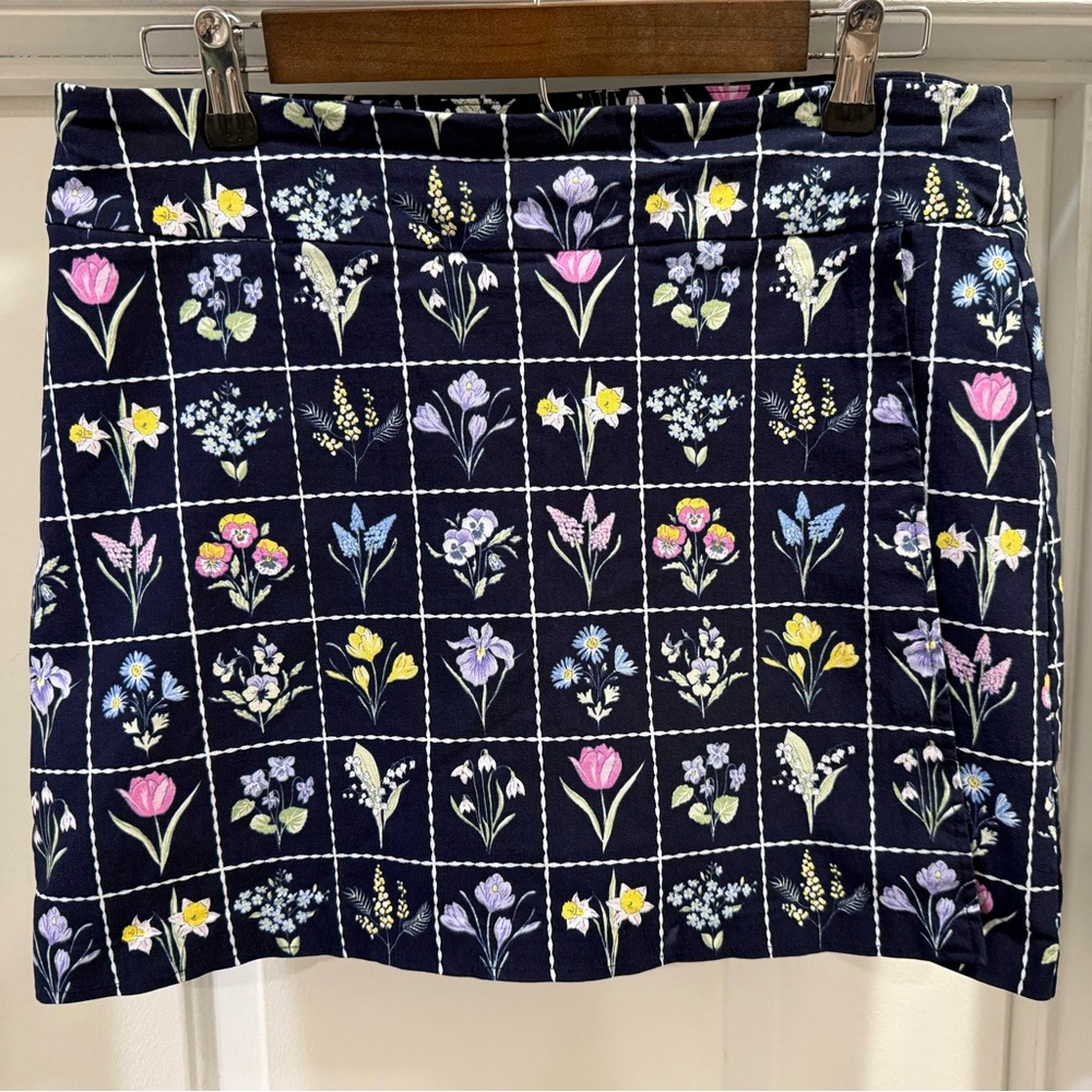 crown & ivy Floral Millennium Wrap Skort Skirt Size 12 🌺🌹🪻🌷